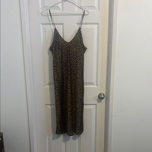 Leopard Print Slip Dress
